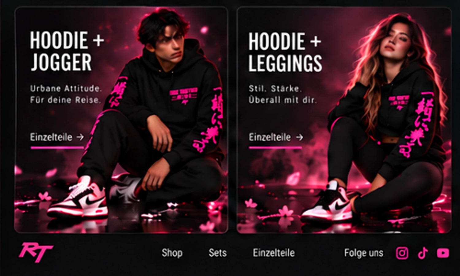 Hoodie mit Jogger oder Leggings im Originaldesign